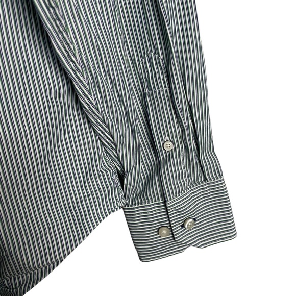 Johnston & Murphy Men's Tailored Fit Striped Button-Down Shirt - Picture 5 of 8